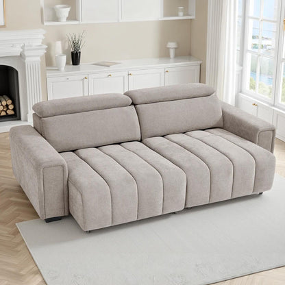 Millie 3 Seater Electric Sliding Sofa Adjustable Headrests 3 Colours