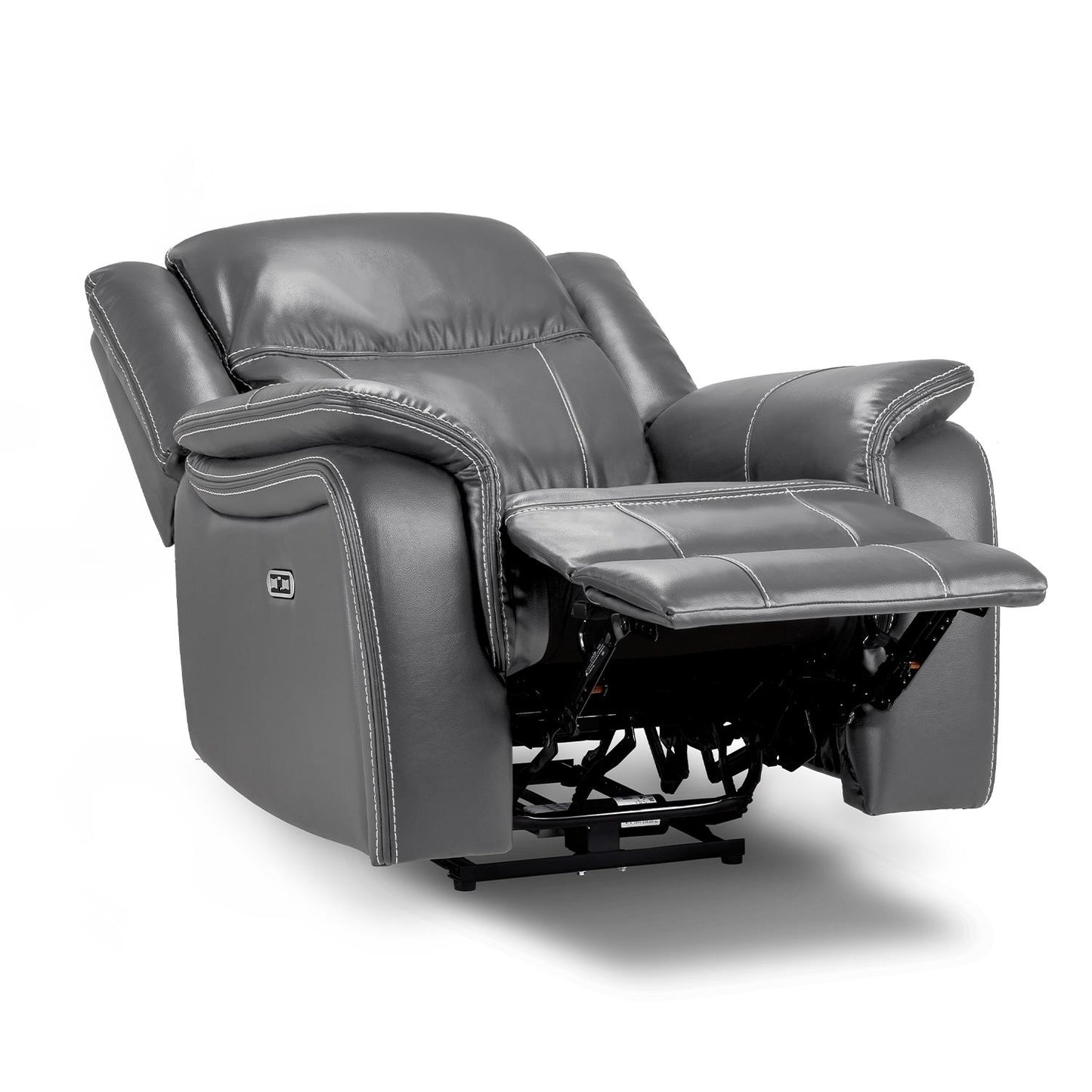 Orlando Leather Black or Grey Armchair Electric Recliner