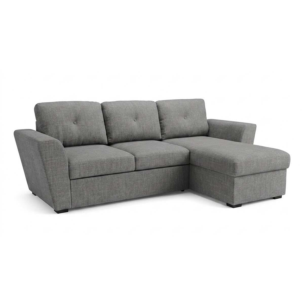 Oregon Universal 3 Seater L shaped No Spill Fabric Corner Sofa Bed