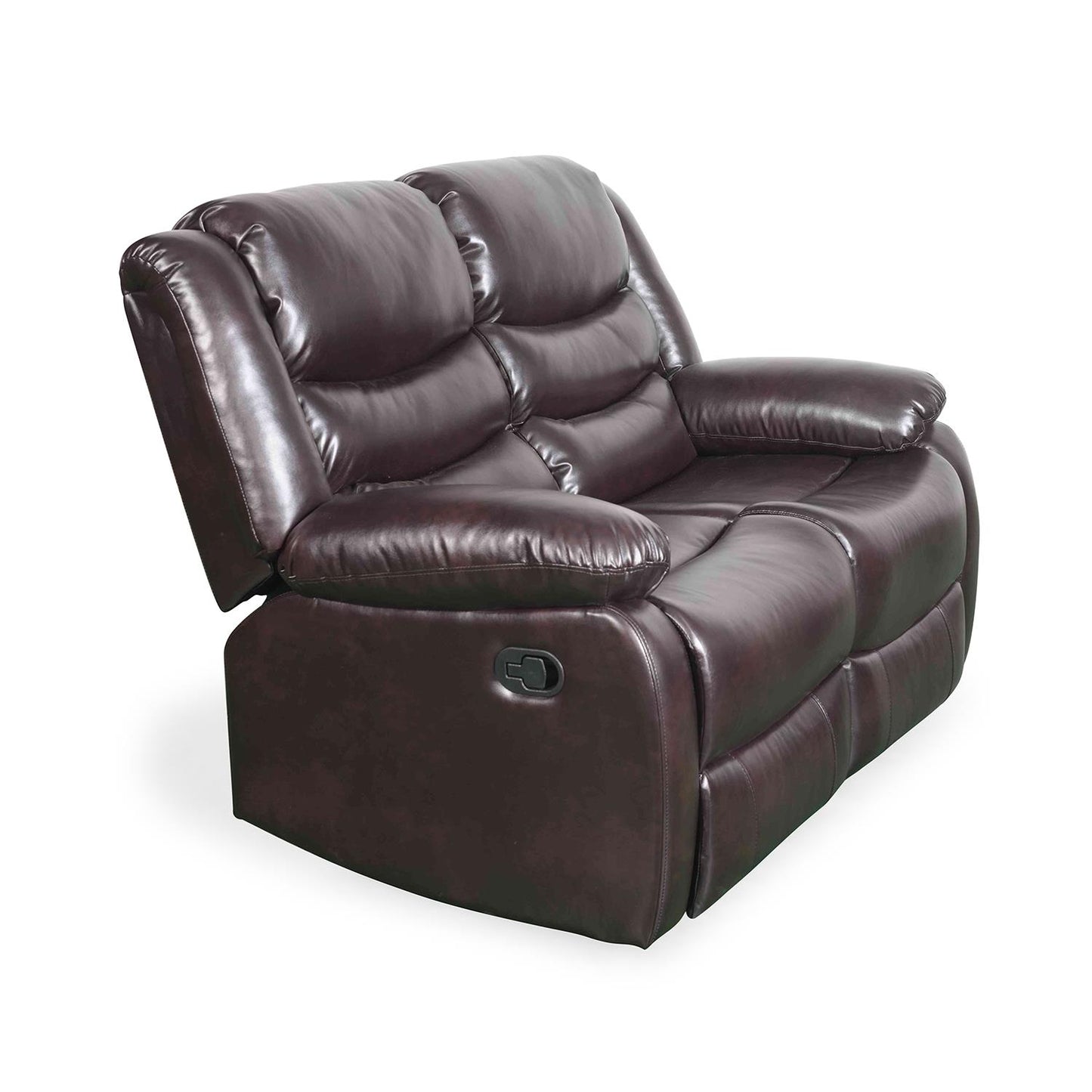 Cortland Leather Look 3 Piece Sofa Suite Manual Reclining Black or Brown