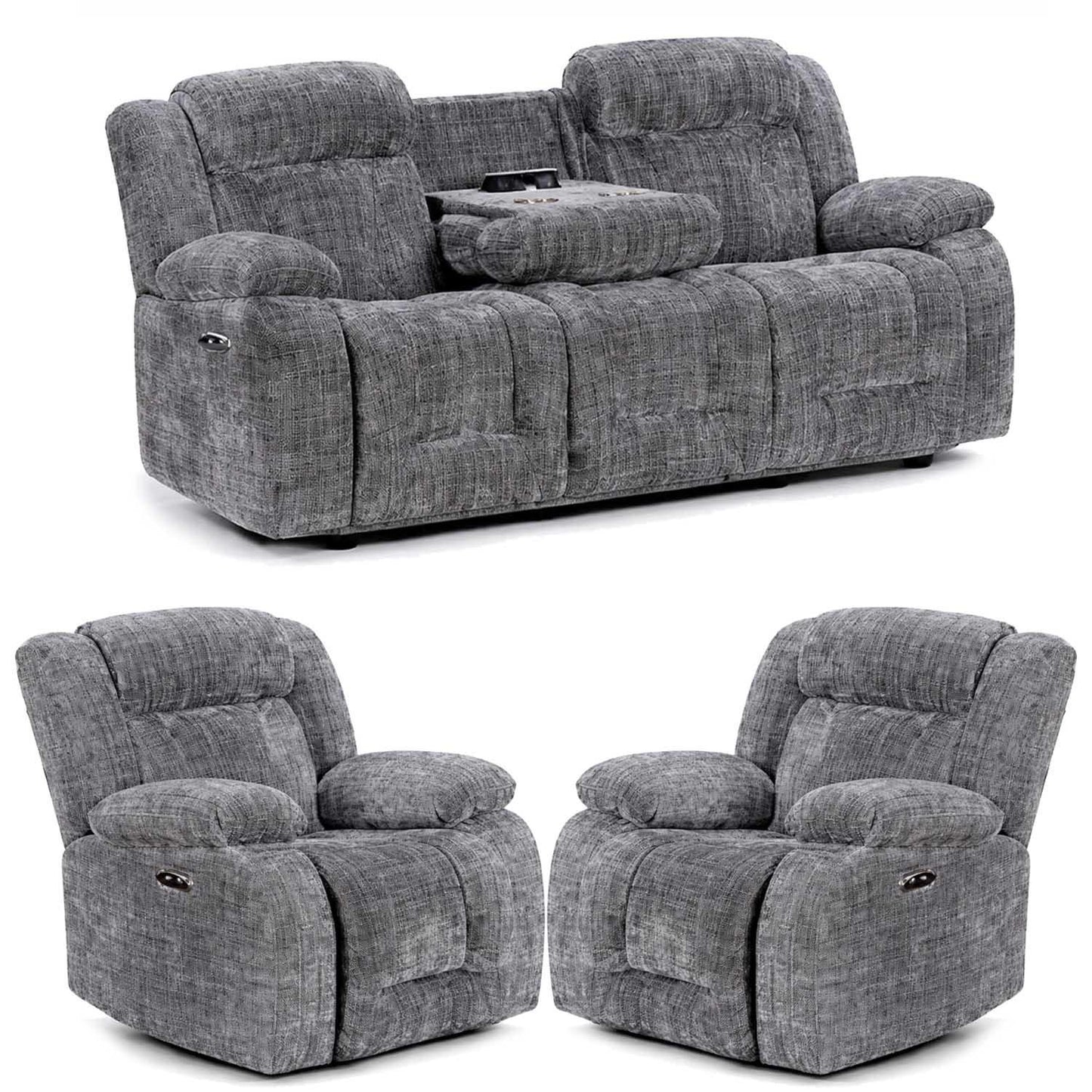 Unico Reclining 3 Piece Sofa Suite Fabric 3 + 1 + 1