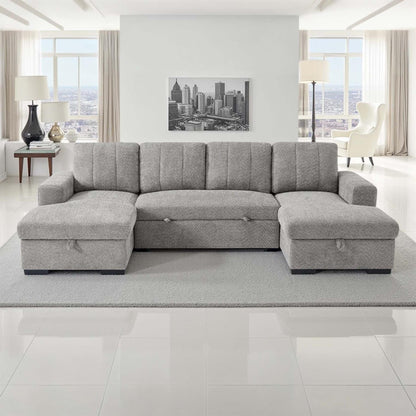 Comaro U Shaped Sofa Bed 5 Seater with Twin Storage Chaises