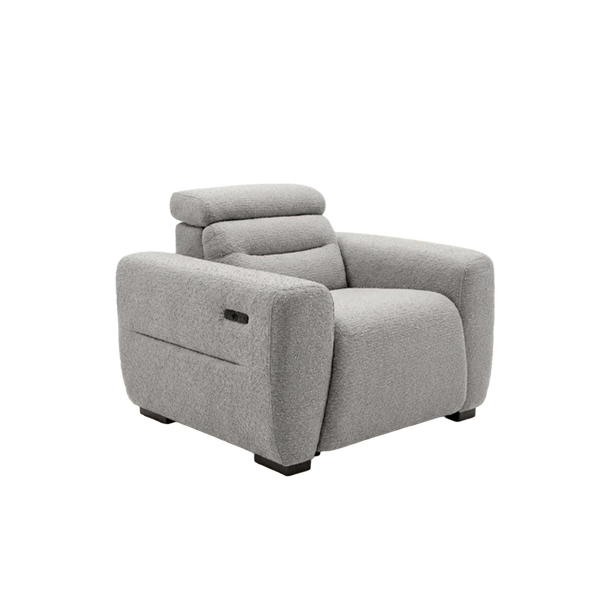 Thornton Electric Recliner Armchair Boucle USB Beige or Grey