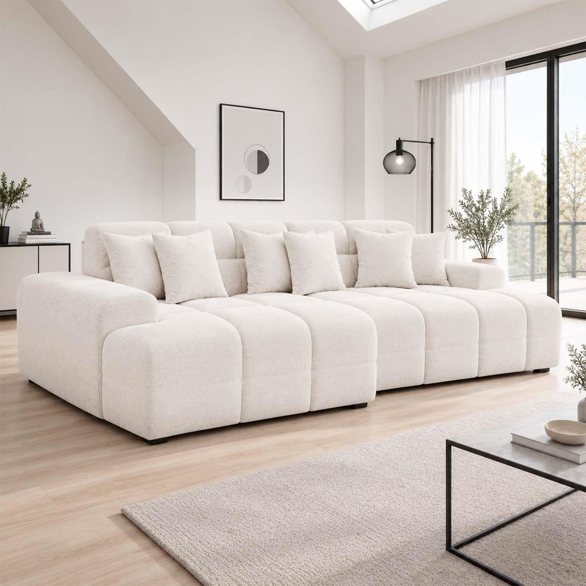 Jenson Plush Velvet Corner Sofa Left Right Hand Facing with Chaise