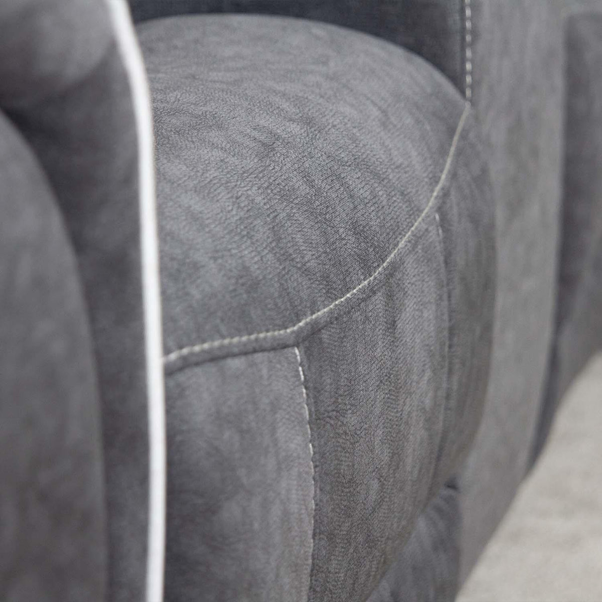 Anna Grey Fabric 5 Seater Electric Recliner Corner Sofa USB