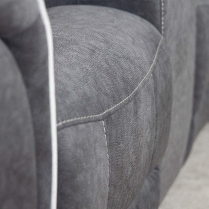 Anna Grey Fabric 5 Seater Electric Recliner Corner Sofa USB