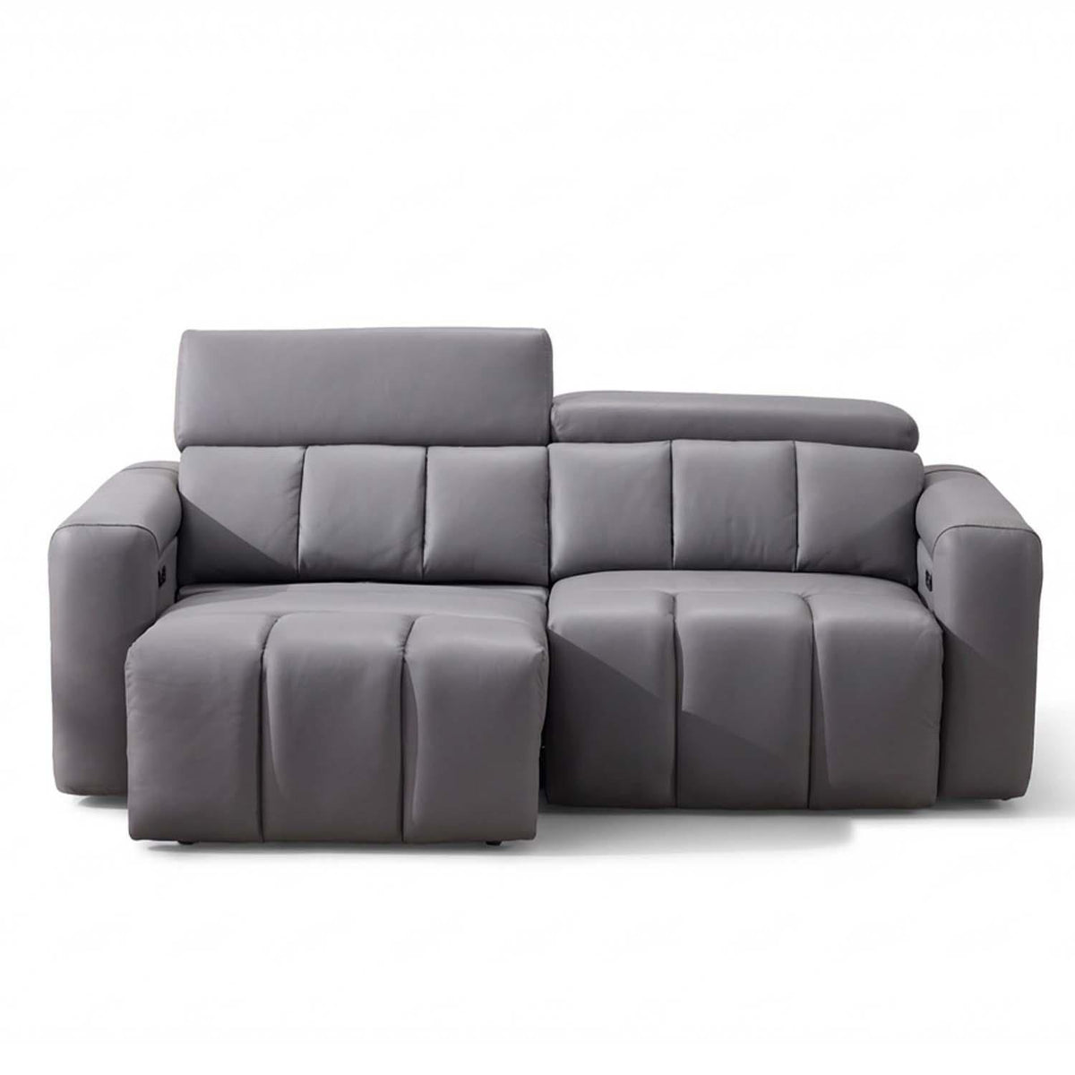 Delilah Electric Reclining Grey 3 Seater Sofa With Soundbar