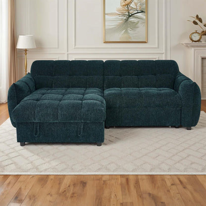 Fenton Universal Corner Sofa Bed with Storage Chaise Chenille Fabric