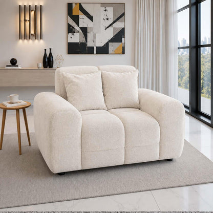 Jenson Plush Velvet Armchair with Deep Seat & Thick Boxed Arms
