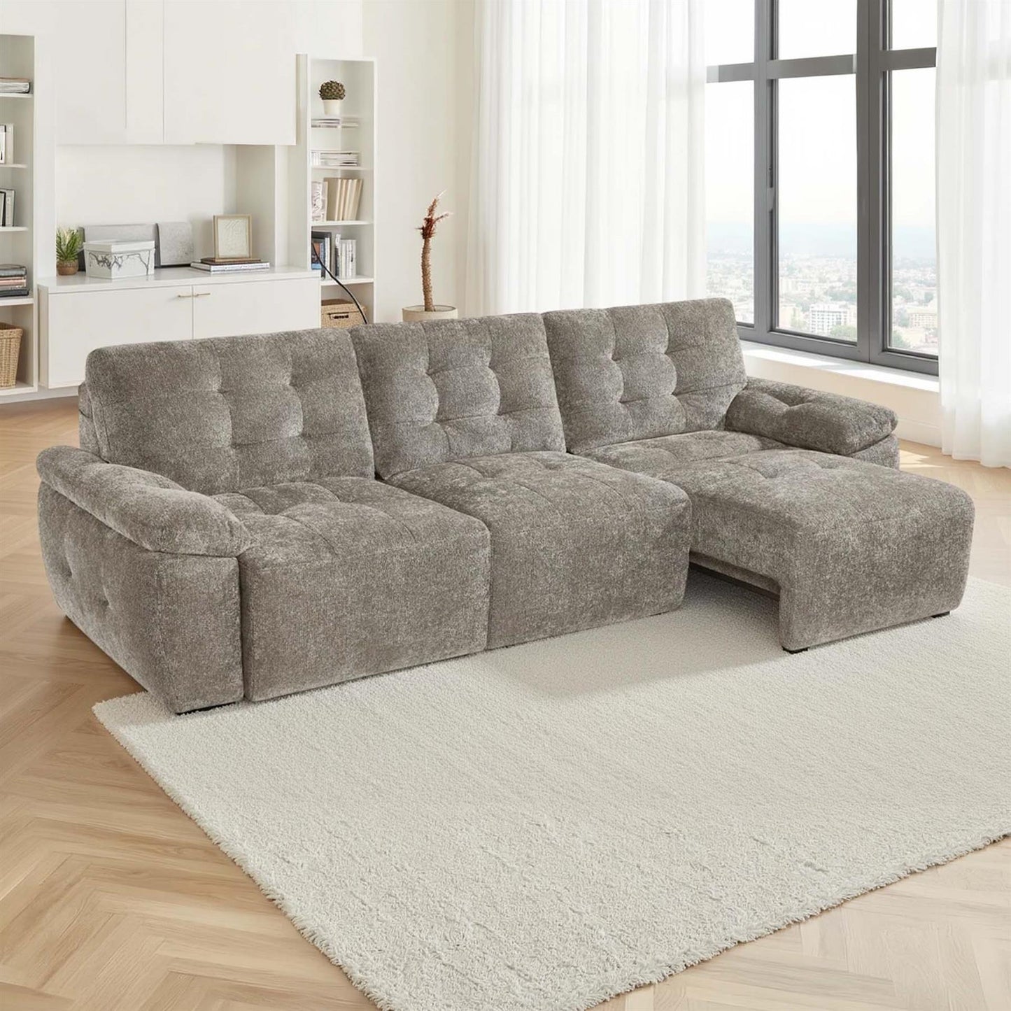 Drayton Electric Sofa Bed Large 3 Seater with Power Sliding Seats