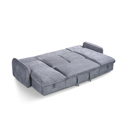 Seattle U Shaped 5 Seater Fabric Corner Sofa Bed