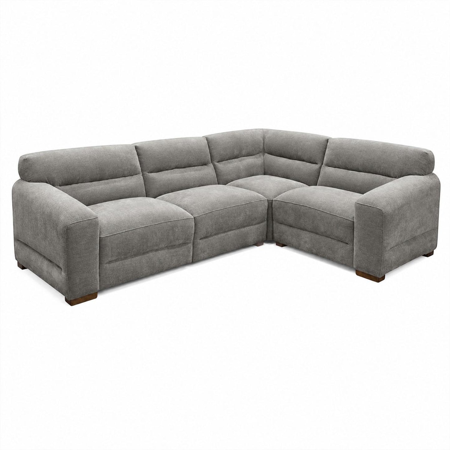 Clifton Universal Corner Sofa Soft Fabric Grey Green Charcoal