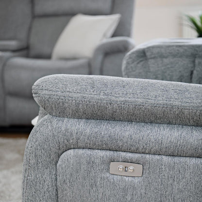 Linden Grey 2 Piece Electric Sofa Suite 3 + 2