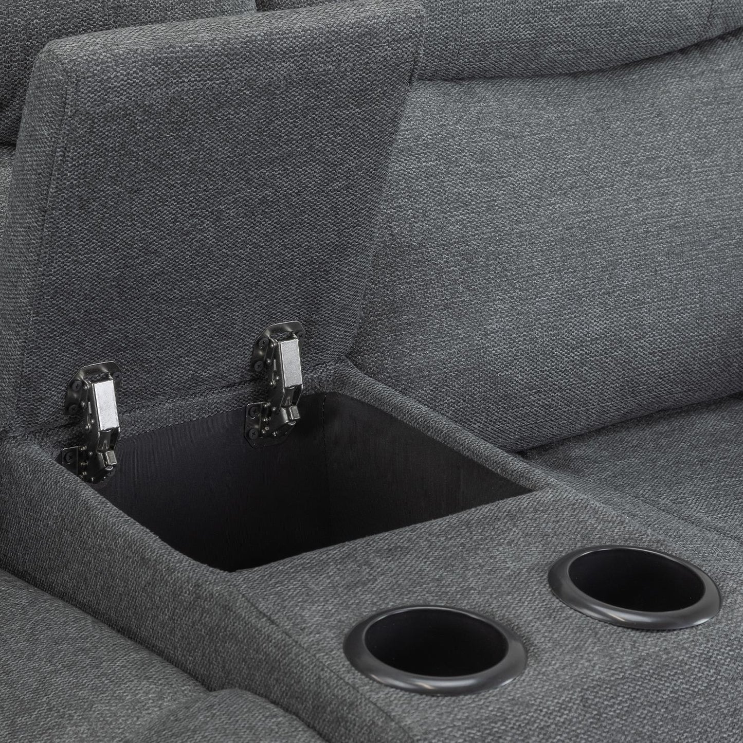 Harlow Graphite Grey Fabric 3 + 2 Electric Reclining Sofa Suite