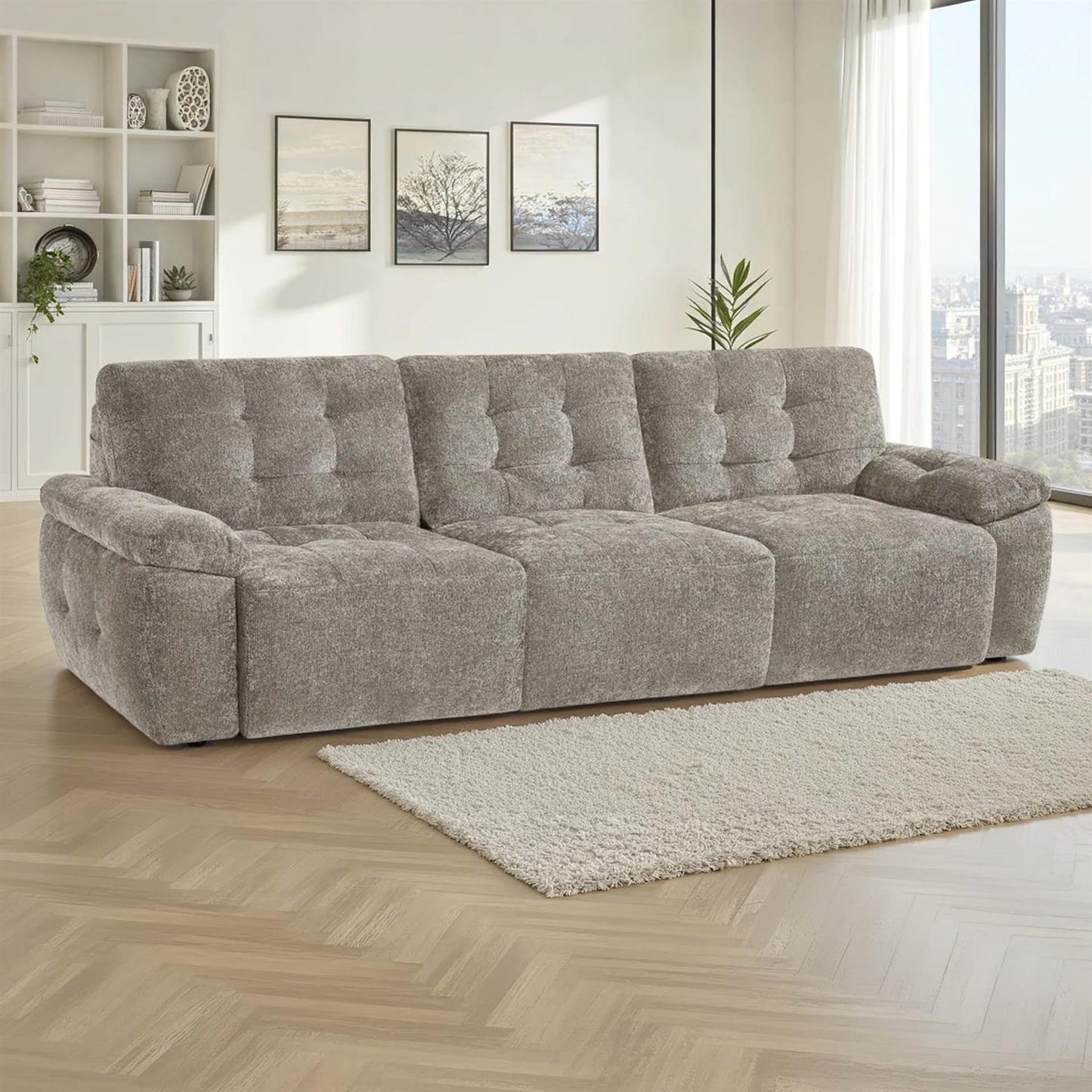 Drayton Electric Sofa Bed Large 3 Seater with Power Sliding Seats