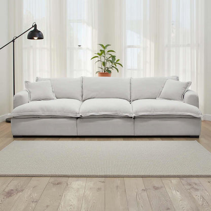 Stanford Feather Filled Modular Sofa with Footstool Grey or Stone
