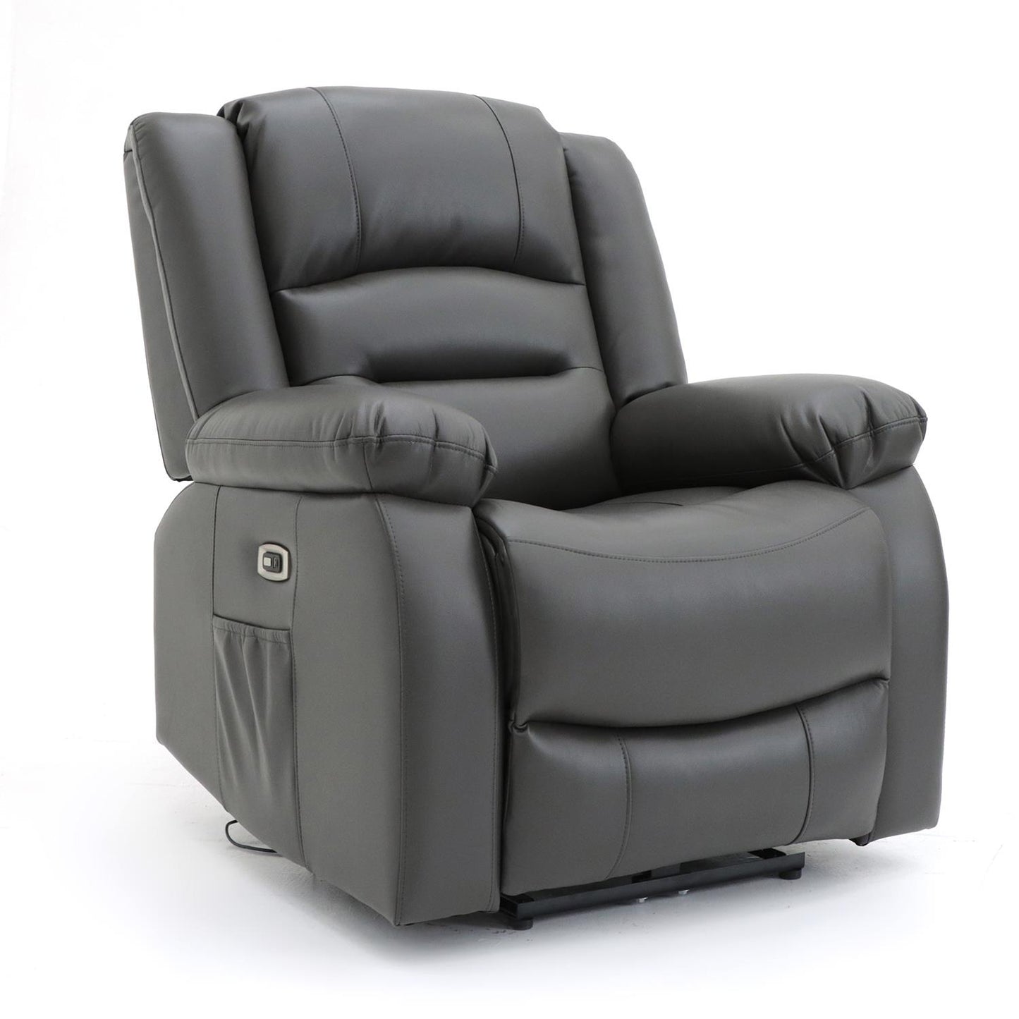 Arlo Black or Grey Leather Like Electric Reclining Armchair