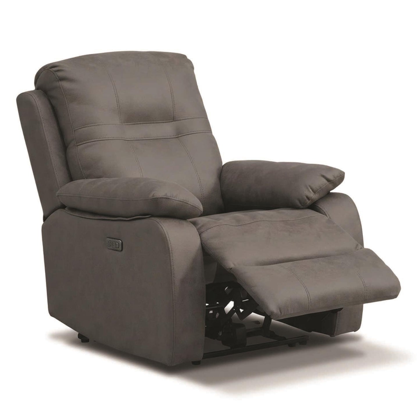 Jax Grey Fabric Electric Power Reclining Armchair Single Seater