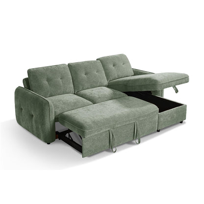 Seattle L Shaped 4 Seater Fabric Corner Sofa Bed