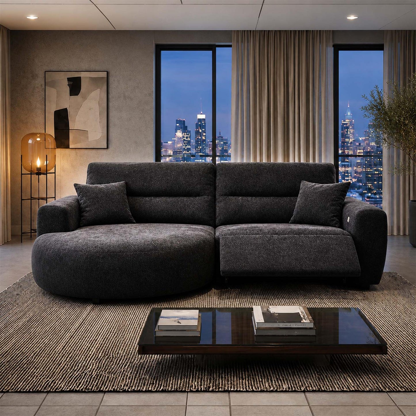 Denton Electric Recliner Chaise Sofa Left or Right Hand Facing