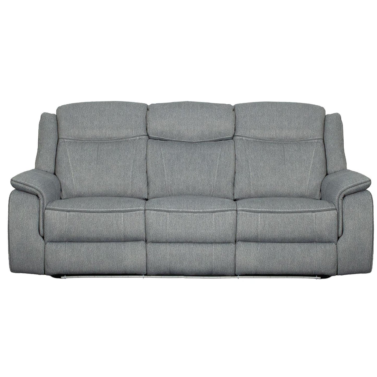 Milano Grey Fabric Electric Reclining Sofa Suite USB Cup Holder