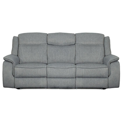 Milano Grey Fabric Electric Reclining Sofa Suite USB Cup Holder