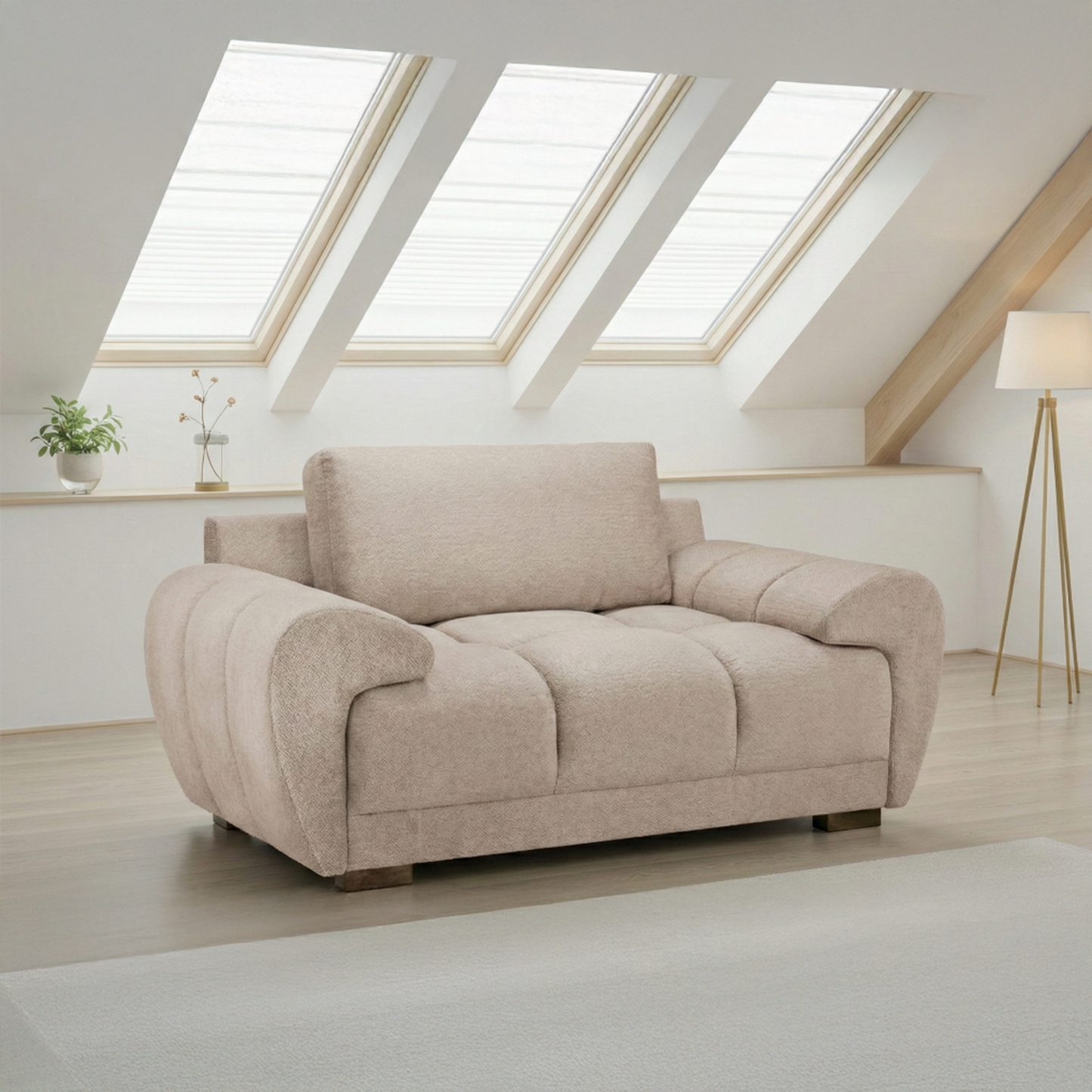 Zura Plush Velvet Large Armchair | Cream, Grey or Mocha