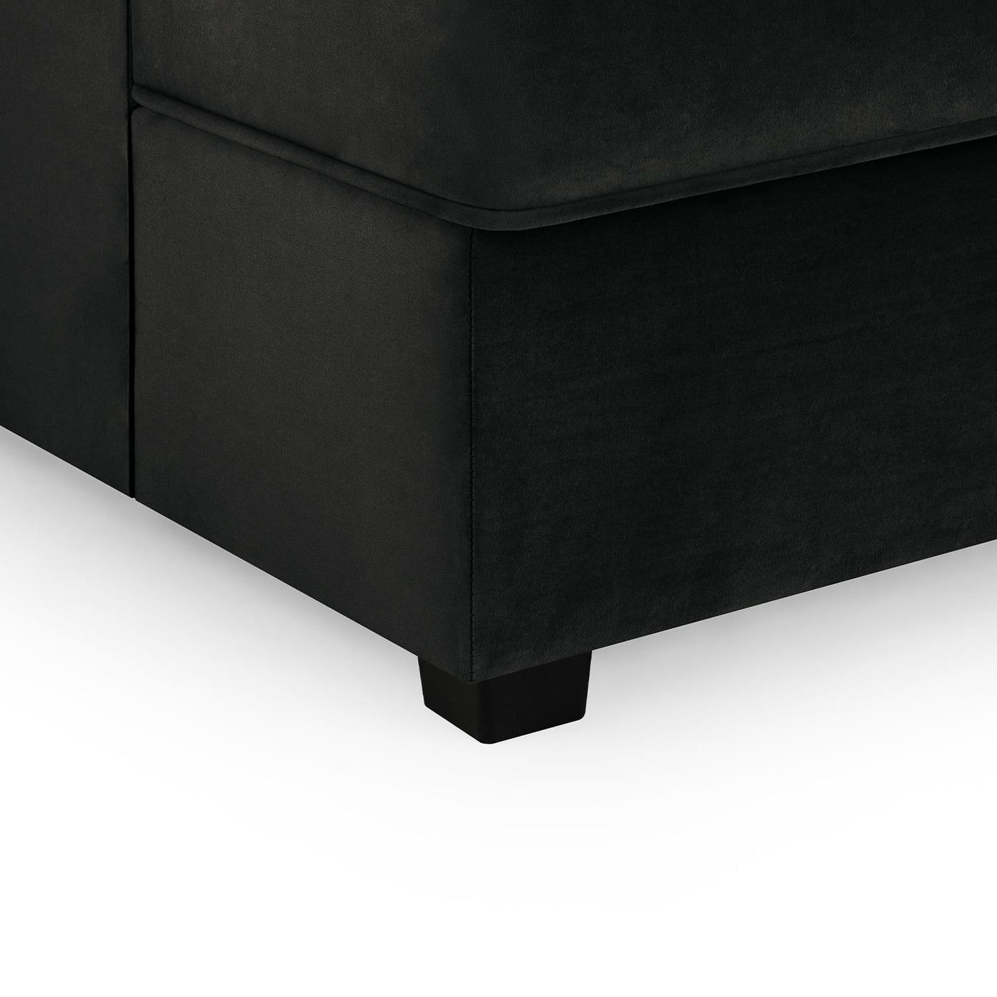 California Plush Velvet Beige, Black or Grey U shaped 6 Seater Sofa