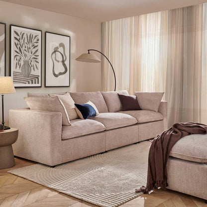 Symphony Chenillle Fabric Modular Chaise L shaped Corner Sofa