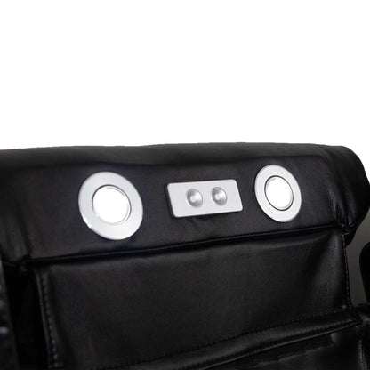 Felix Black or Grey Leather Electric Reclining Sofa Suite USB Cup Holder
