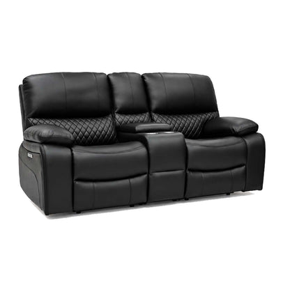 Bentley Black Electric Recliner Sofa Suite 3 + 2 Seater, Eco Leather