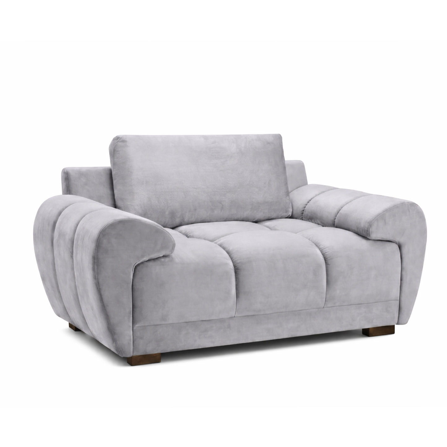 Zura Plush Velvet Large Armchair | Cream, Grey or Mocha