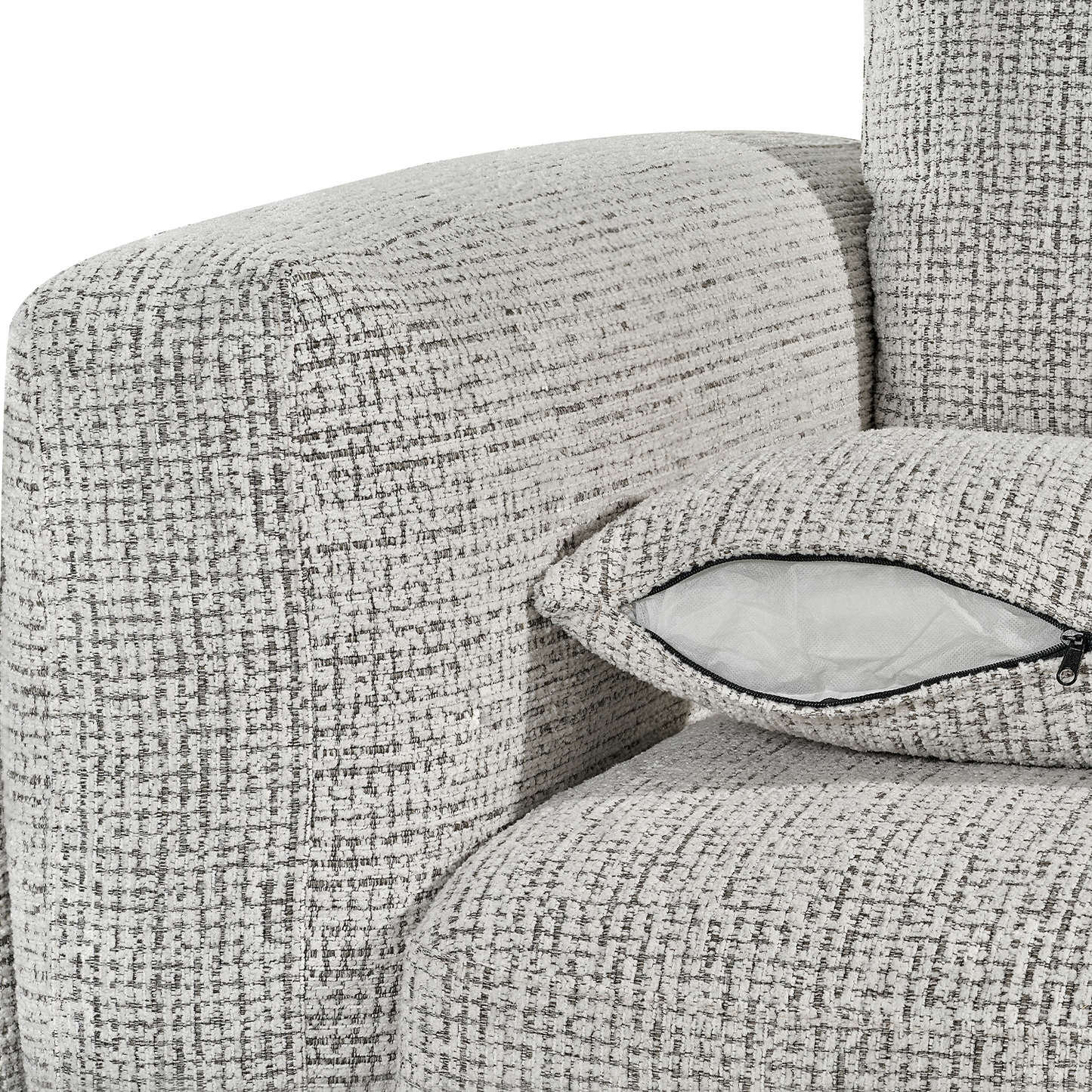 Bali Modern 2 Seater Chenille Sofa Beige or Grey