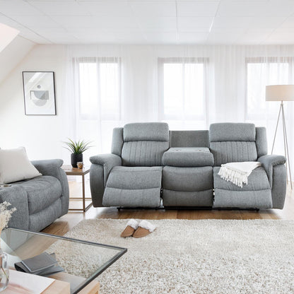 Linden Grey 2 Piece Electric Sofa Suite 3 + 2