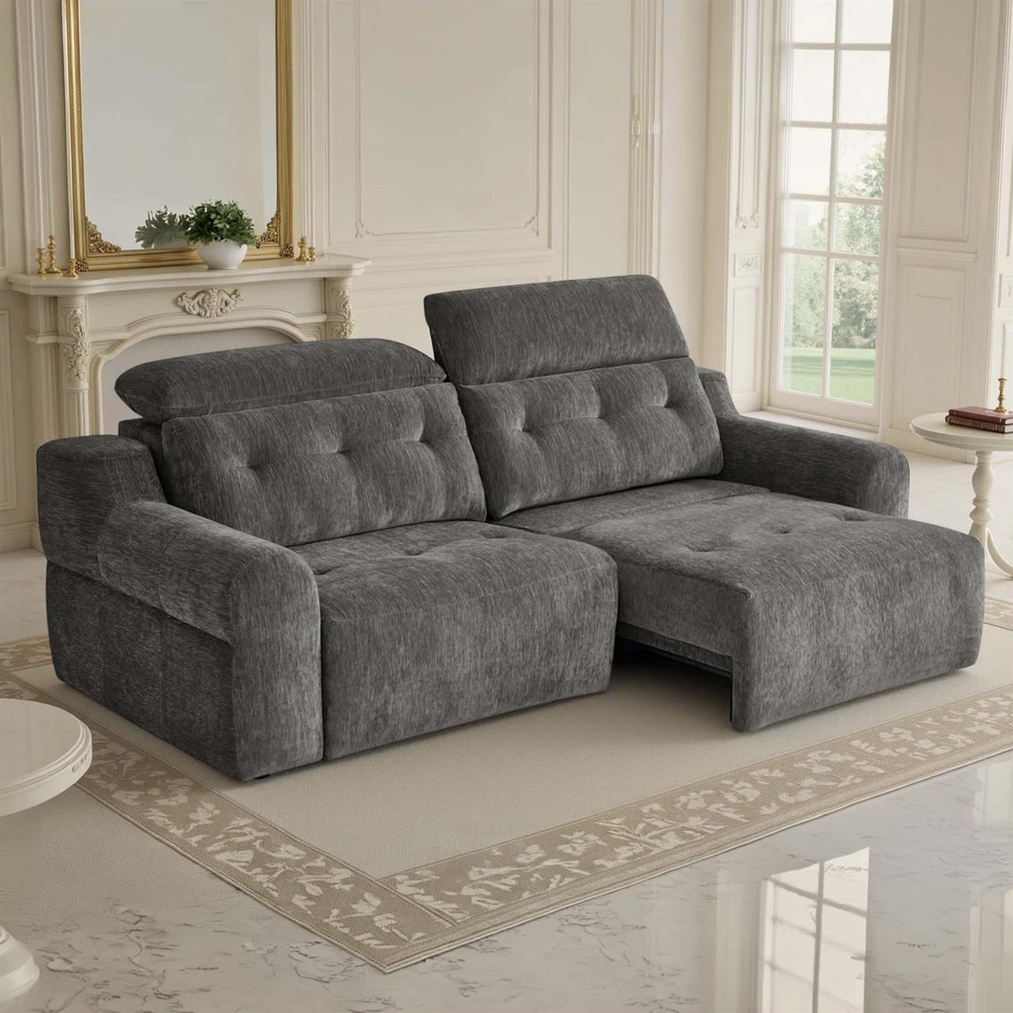 Harrington Electric Sofa Bed Chenille with Adjustable Headrests
