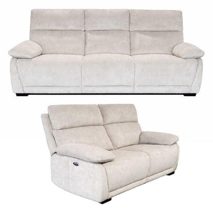 Piccadilly Electric Recliner Sofa Fabric USB 3 + 2