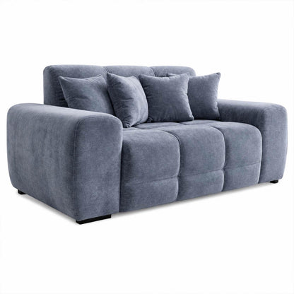 Jenson 2 Seater Plush Velvet Sofa with Deep Seats & Boxed Arms