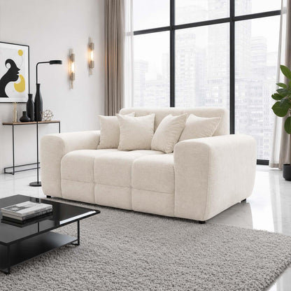 Jenson 2 Seater Plush Velvet Sofa with Deep Seats & Boxed Arms