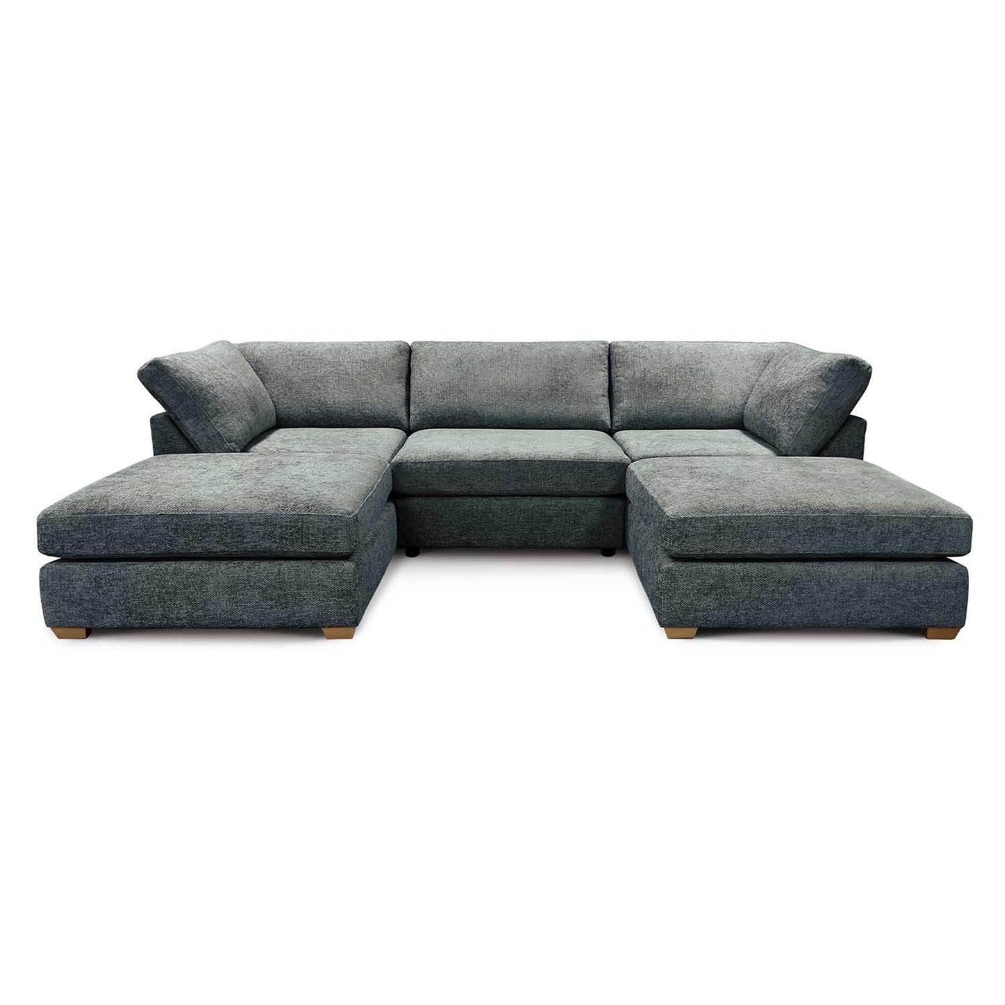 Kenzo U-Shaped 4-5 Seater Chenille Fabric Sofa