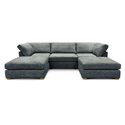 Kenzo U-Shaped 4-5 Seater Chenille Fabric Sofa