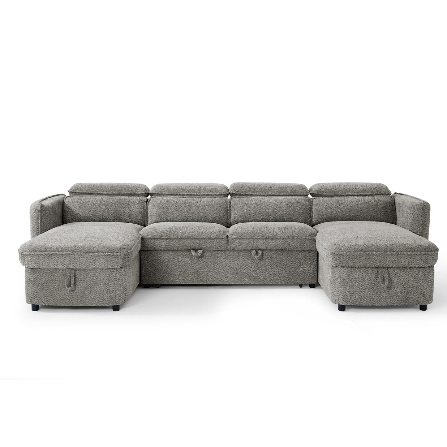 Ria Large 4 5 Seater Fabric U Shaped Sofa Bed Tilting Headrest Storage