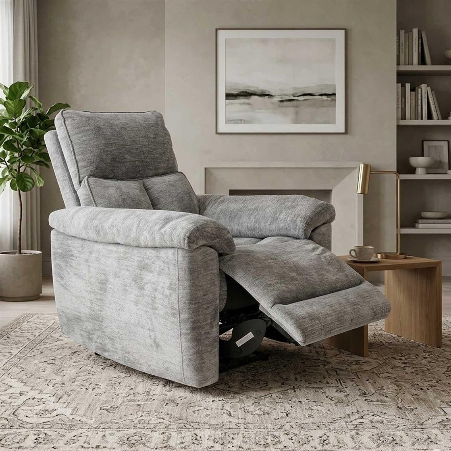 Kent Electric Reclining 3 Piece Sofa Suite 3 + 2 + 1 Grey