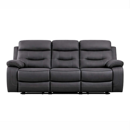 Renzo Grey Electric Recliner 3 Seater Sofa with USB Ports