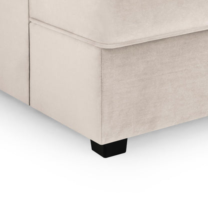 California Plush Velvet Beige, Black or Grey U shaped 6 Seater Sofa