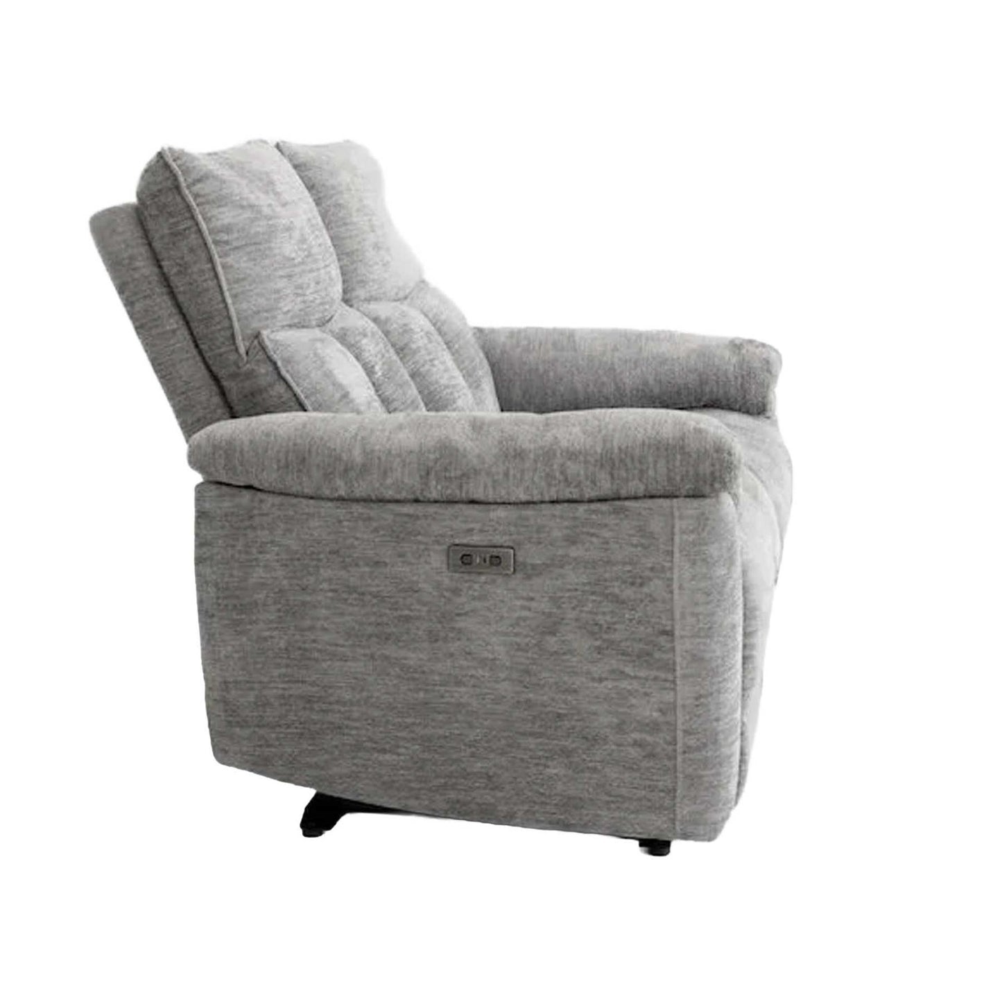 Kent Electric Reclining 2 Seater Sofa Lucy Dove Grey USB Charging