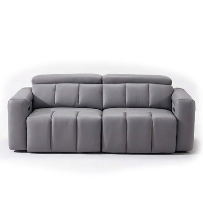 Delilah Electric Reclining Grey 3 Seater Sofa With Soundbar