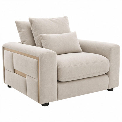 Juno Chenille Armchair with Removable Seat & Back Cushions