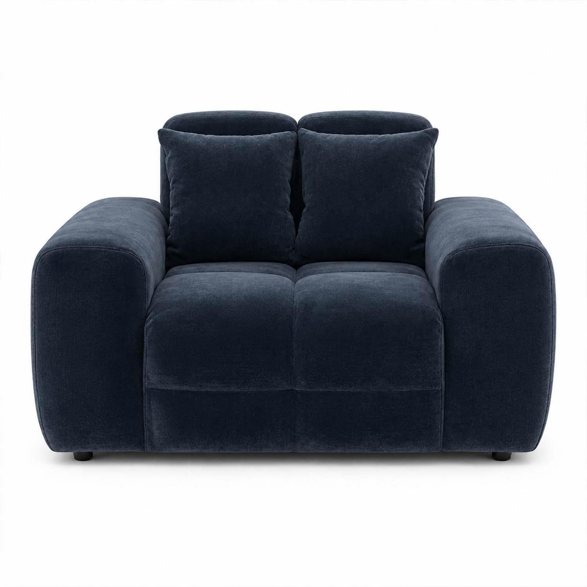Jenson Plush Velvet Armchair with Deep Seat & Thick Boxed Arms