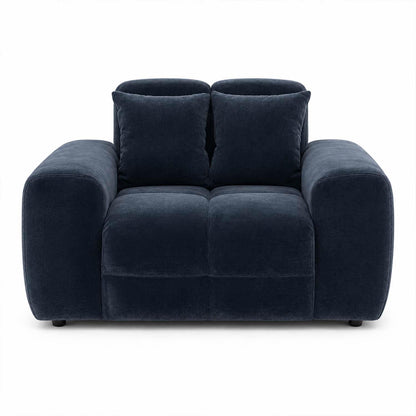 Jenson Plush Velvet Armchair with Deep Seat & Thick Boxed Arms