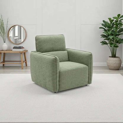 Ashcroft Armchair, Chenille Fabric, Charcoal, Green or Grey
